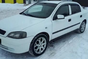 Дефлекторы окон (ветровики) Opel Astra G Sd/Hb 5d 1998-2004 (Опель Астра) Кобра Тюнинг